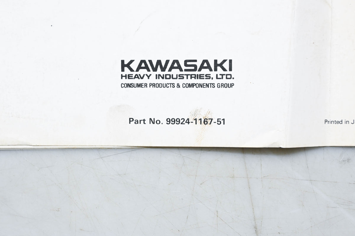 OEM Kawasaki 99924-1167-51 Mule 500 Service Manual Supplement