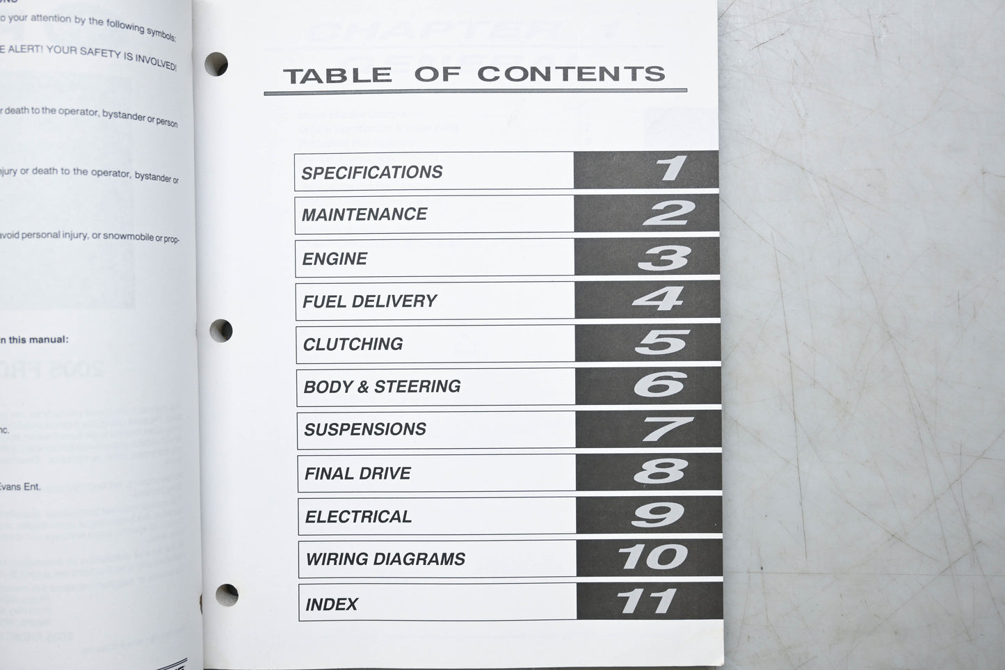 OEM Polaris 9919305 05 Frontier Touring Service Manual