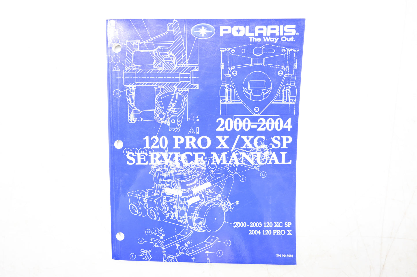 OEM Polaris 9918581 04 120 Pro X XC SP Service Manual