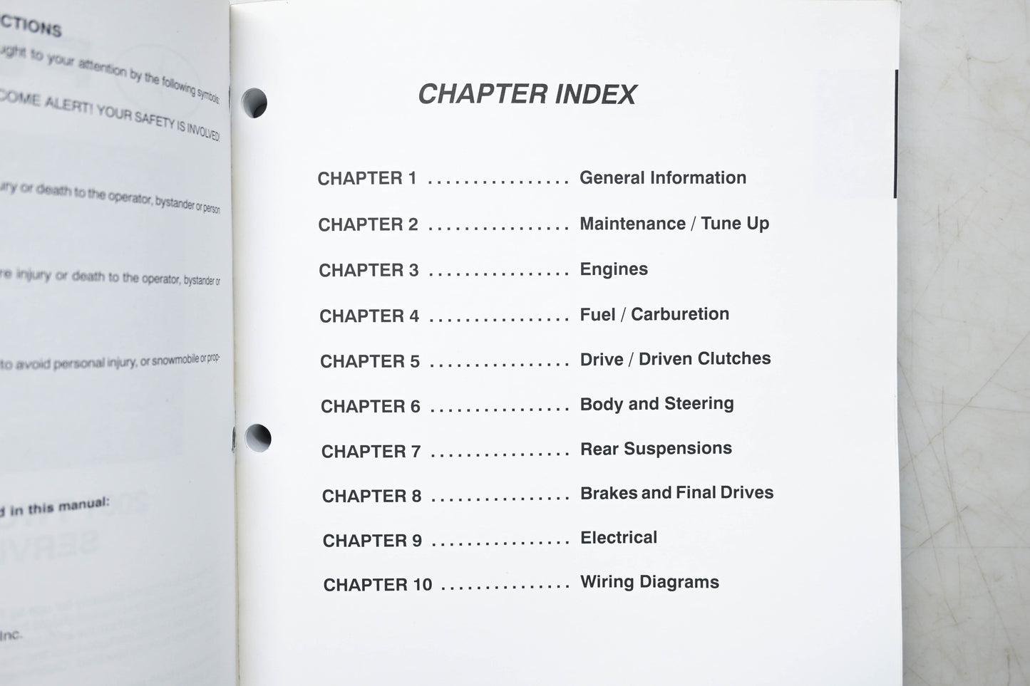 OEM Polaris 9916686 01 Indy Service Manual