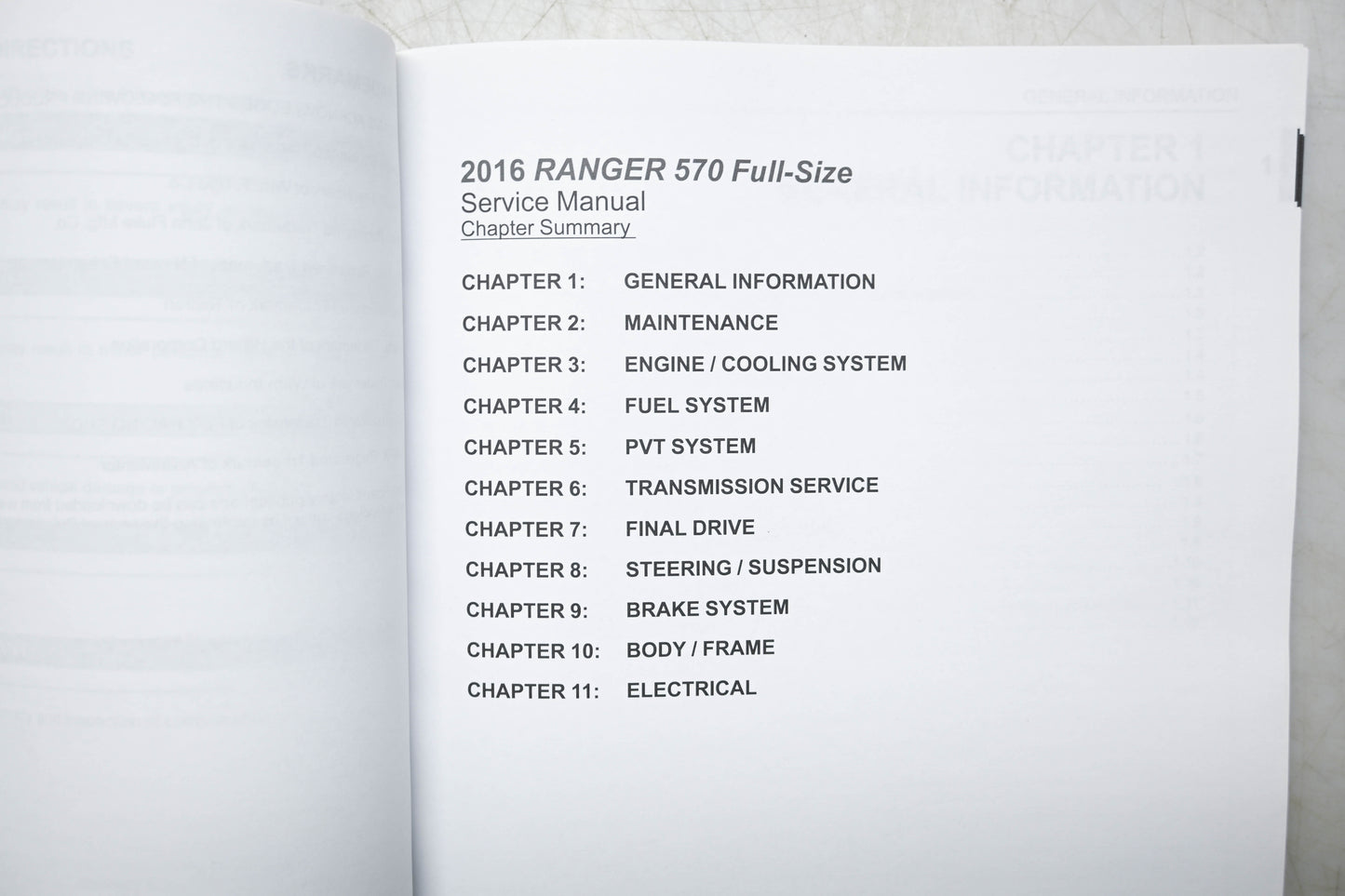 OEM Polaris 9926900 16 Ranger 570 Service Manual