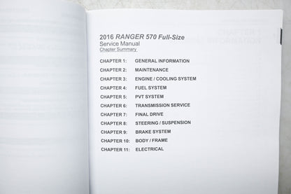 OEM Polaris 9926900 16 Ranger 570 Service Manual