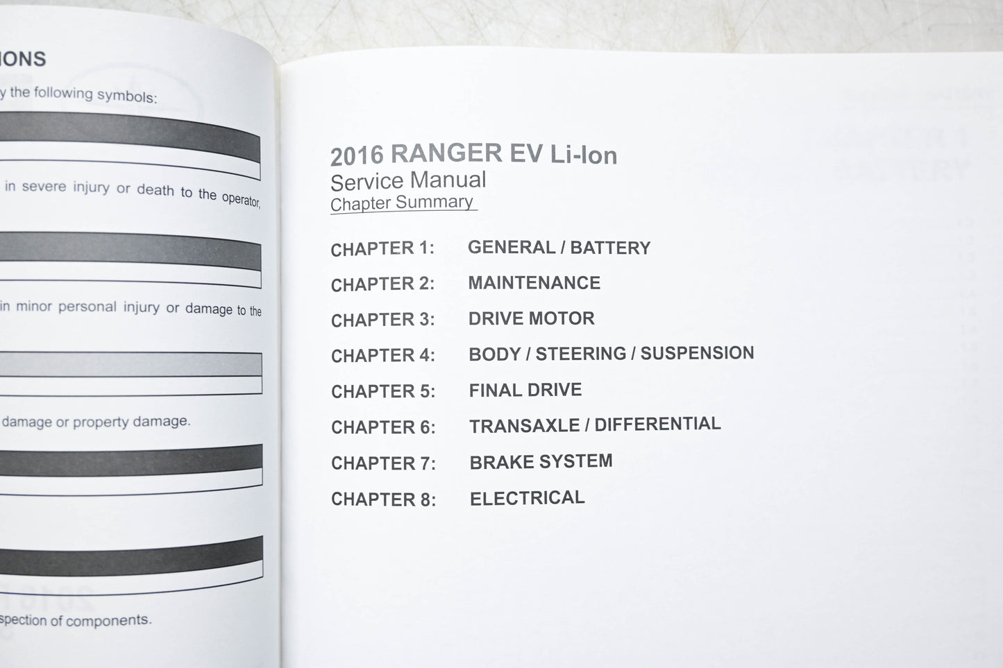 OEM Polaris 9926596 16 Ranger EV Li-Ion Service Manual