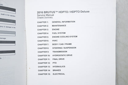 OEM Polaris 9927138 15-16 Brutus Service Manual