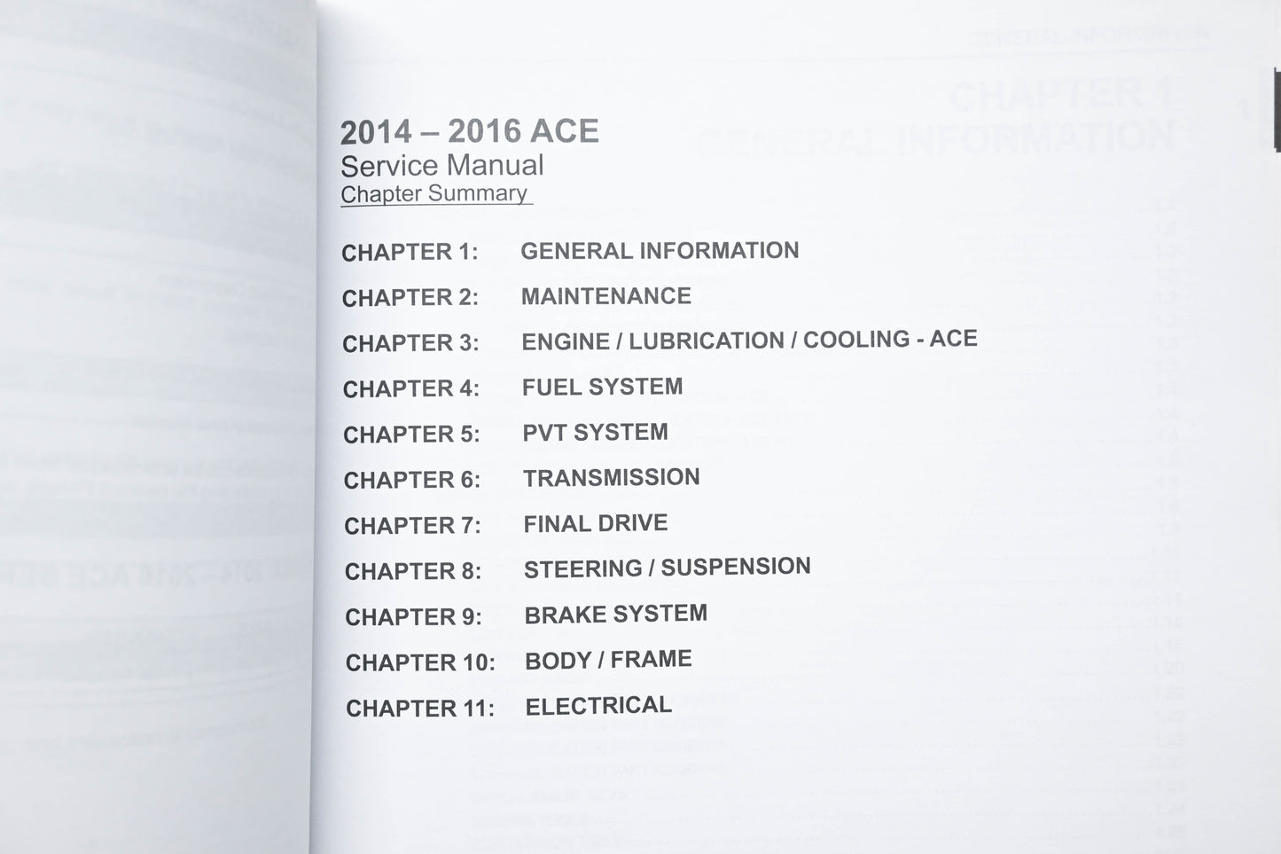 OEM Polaris 9926804 14-16 Ace Service Manual