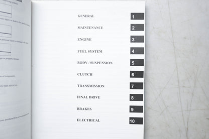 OEM Polaris 9922474 10 SCBR 500 Trail BS/BZ 330 Service Manual