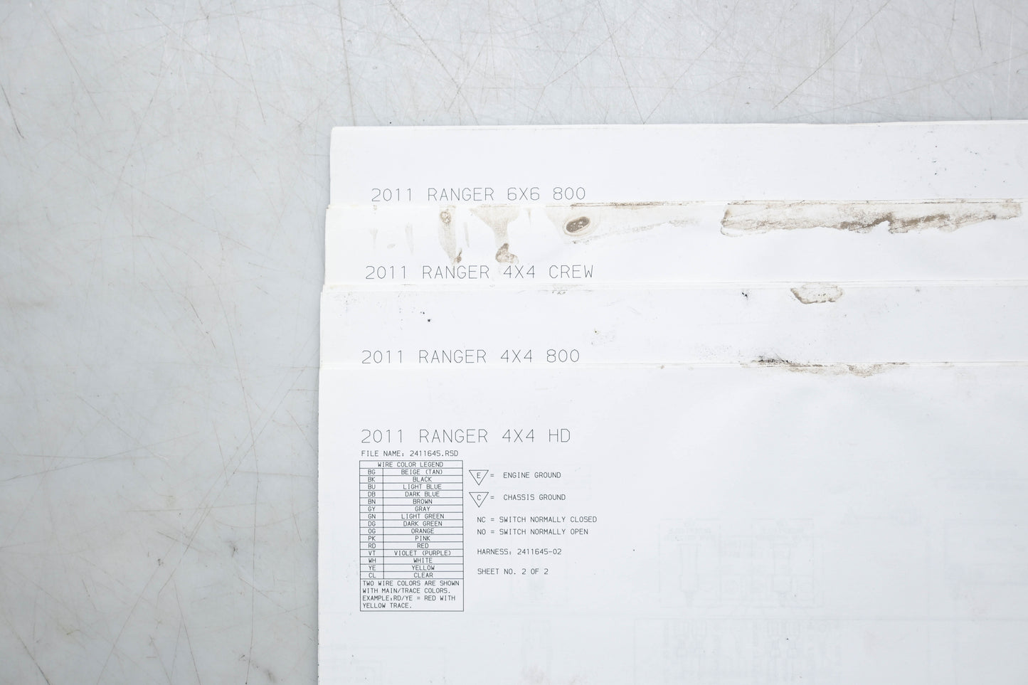 OEM Polaris 9923127 11 Ranger 800 Service Manual