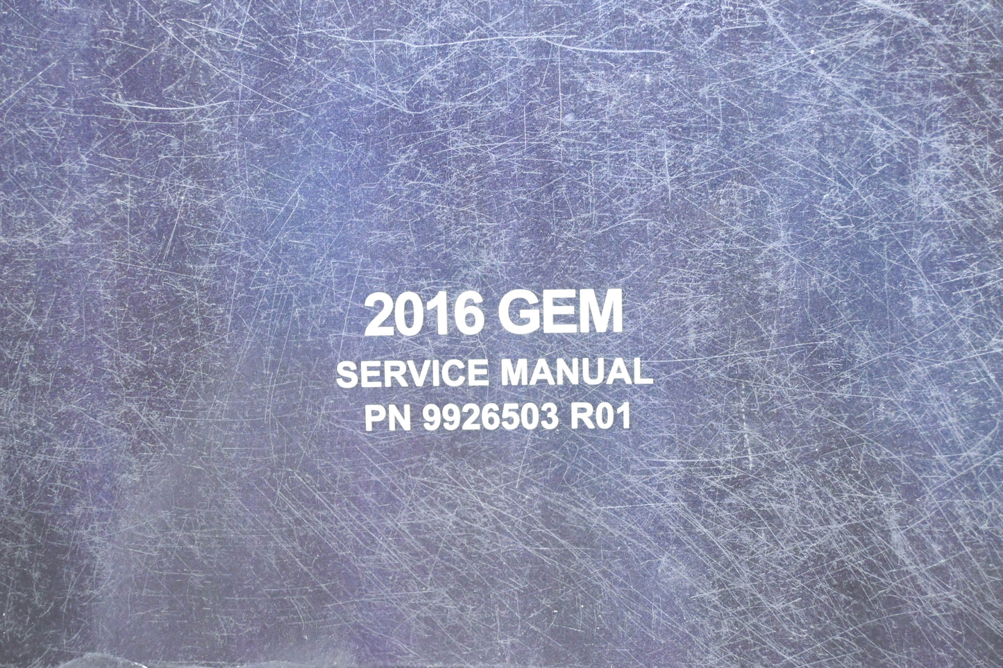 OEM Polaris 9926503 GEM E2 E4 E6 Service Manual