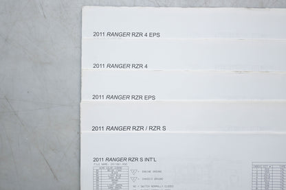 OEM Polaris 9923142 11 Ranger RZR RZRS RZR4 Service Manual