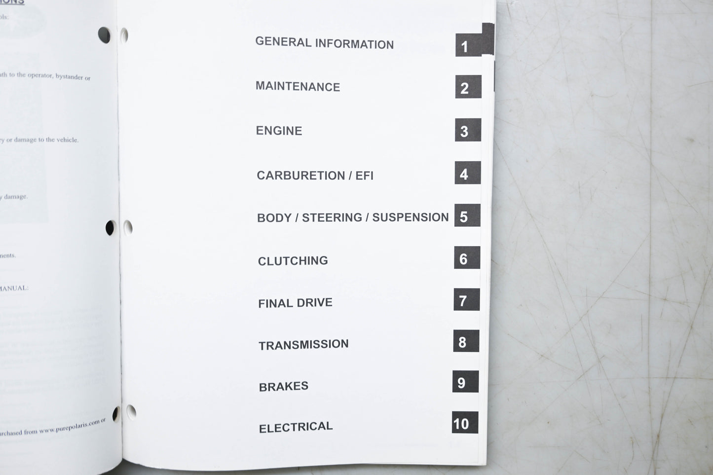 OEM Polaris 9921267 08 Ranger 500 2x4 4x4 EFI Service Manual