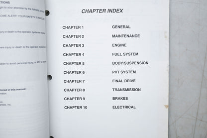 OEM Polaris 9918753 04 Trail Blazer Service Manual
