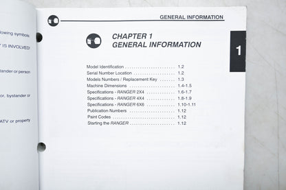 OEM Polaris 9918071 Series 11 Ranger 2x4 4x4 6x6 Service Manual
