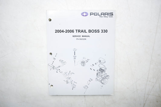 New OEM Polaris 9920296 04-06 Trail Boss 330 Service Manual NOS