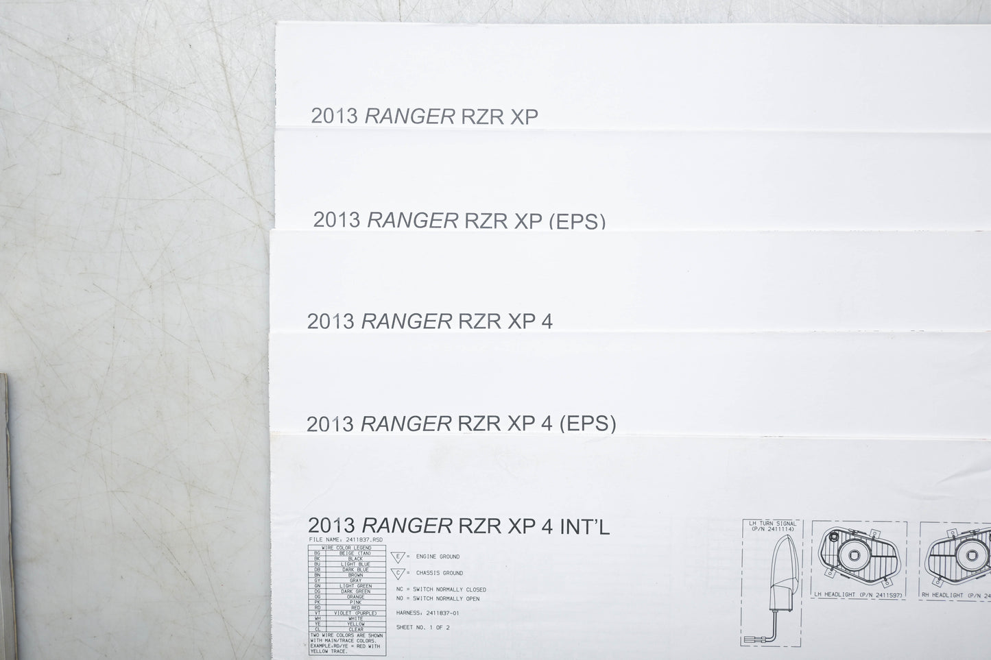 OEM Polaris 9924096 13 Ranger RZR XP 900 Service Manual