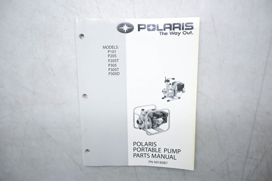 New OEM Polaris 9918987 Portable Pump Parts Manual P101 P205 P305 NOS