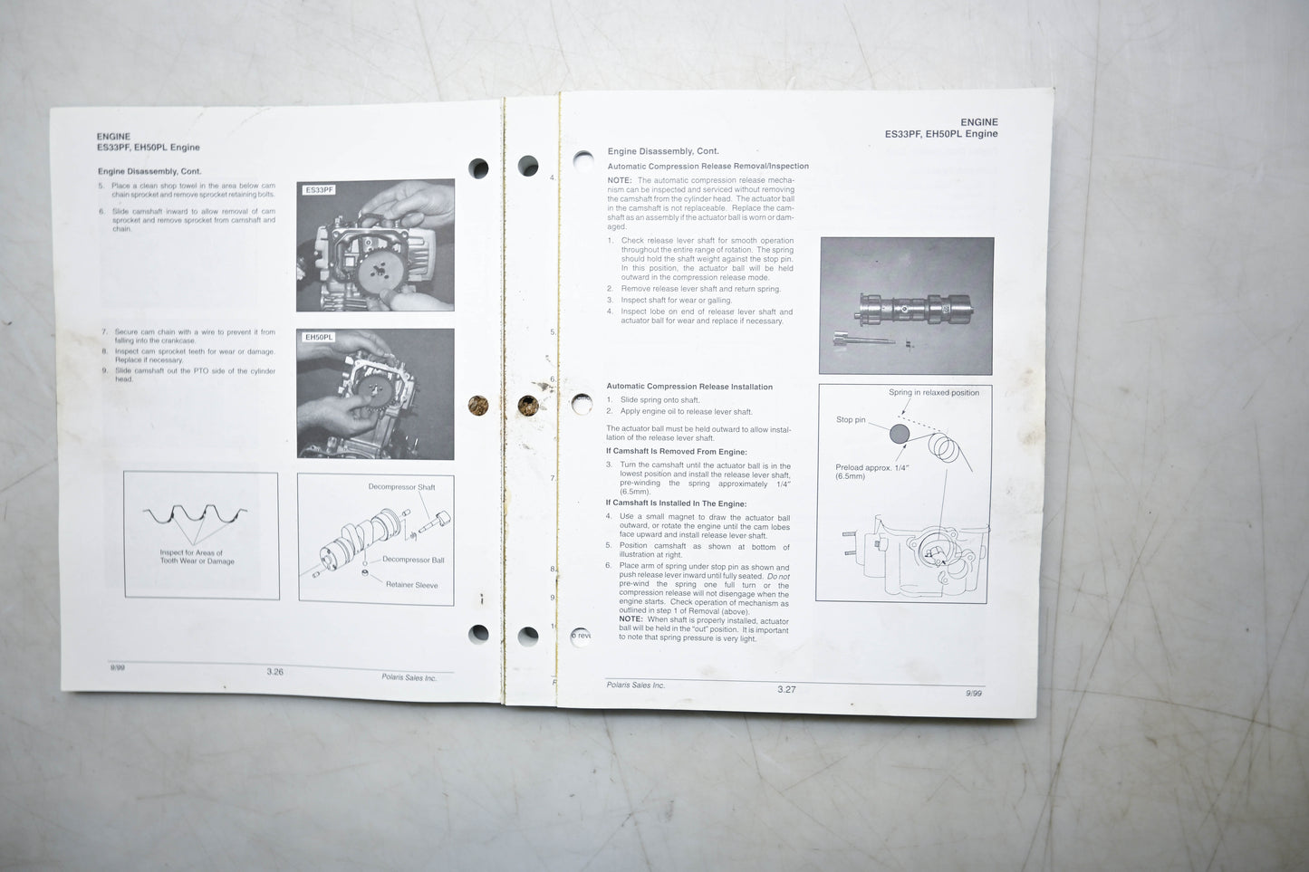 OEM Polaris 9915686 96-00 Sportsman 500 & 99-00 Sportsman 335 Service Manual