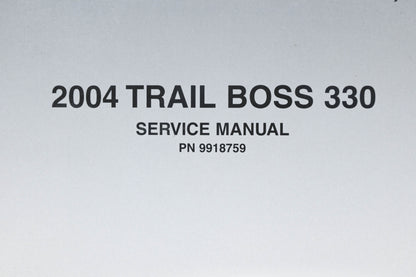 OEM Polaris 9918759 04 Trail Boss 330 Service Manual