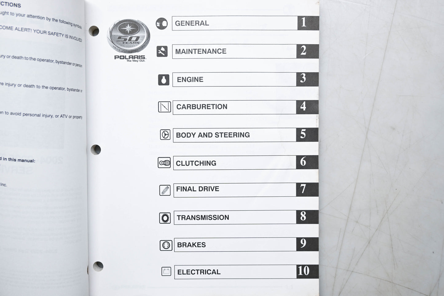 OEM Polaris 9919476 04-05 Trail Blazer Service Manual