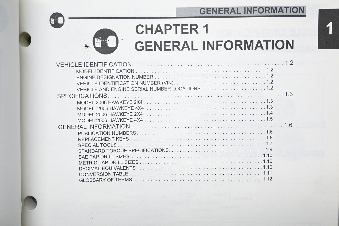 OEM Polaris 9920206 06 Hawkeye 2x4 4x4 Service Manual