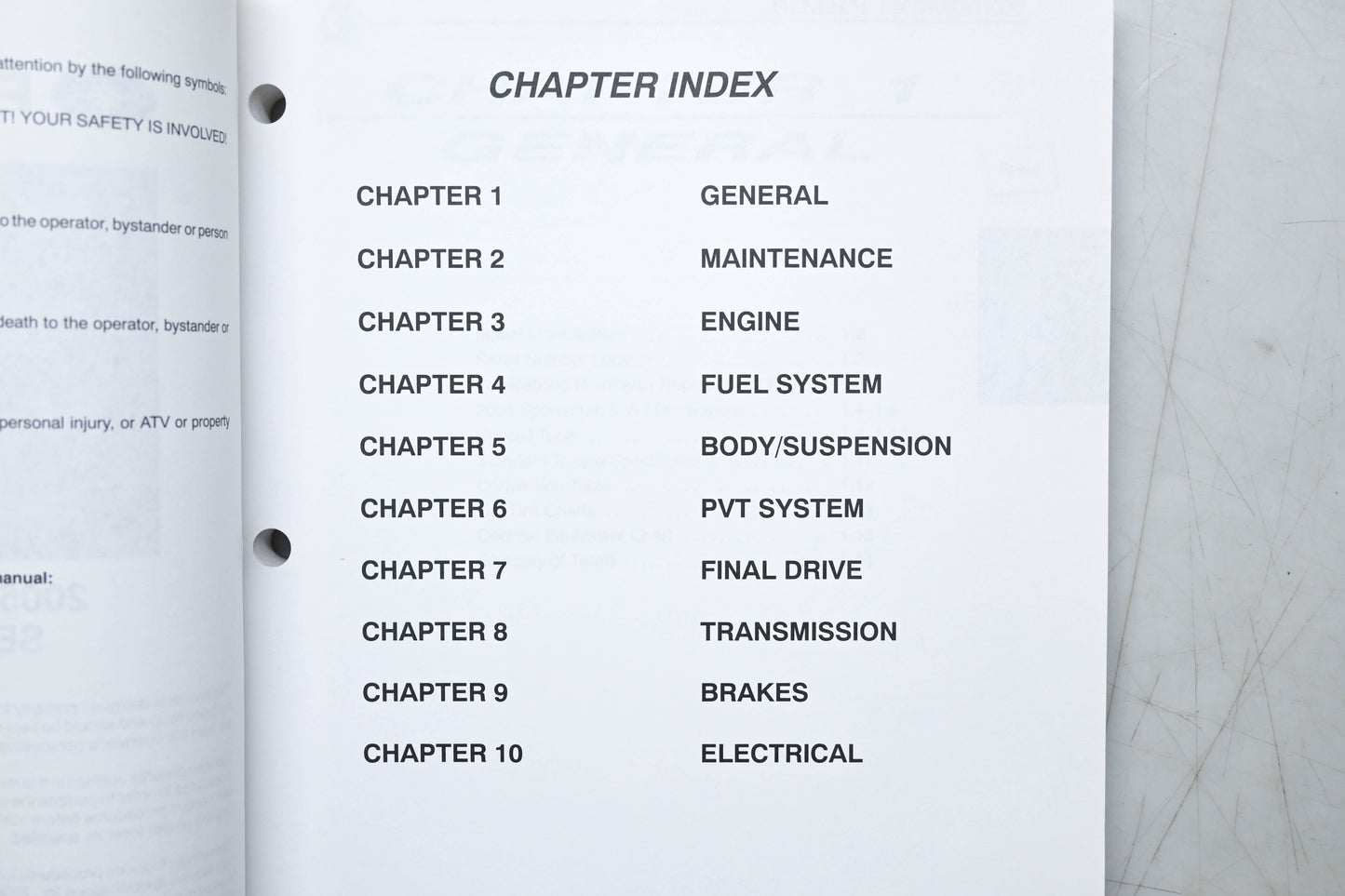 OEM Polaris 9919963 05 Sportsman MV Service Manual