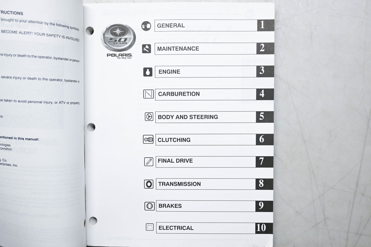 OEM Polaris 9919481 04-05 Scrambler 500 Service Manual