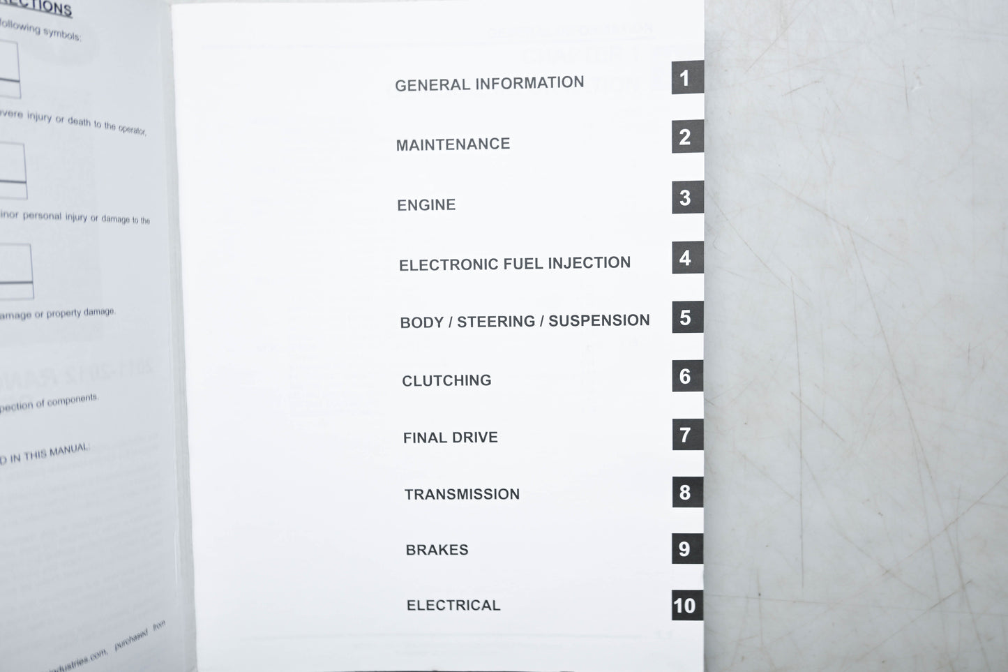 OEM Polaris 9923520 11-12 Ranger RZR 800 Service Manual