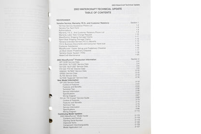 OEM Yamaha LIT-18500-00-03 03 Watercraft Technical Update