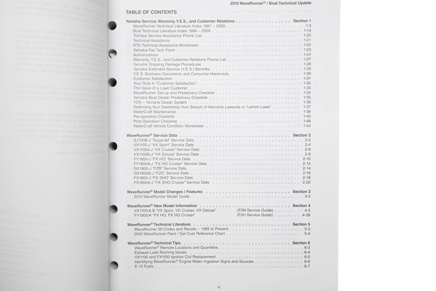 OEM Yamaha LIT-18500-00-10 10 Watercraft Technical Update