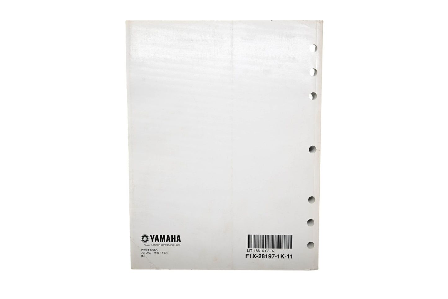 OEM Yamaha LIT-18616-03-07 08 Wave Runner FX Service Manual