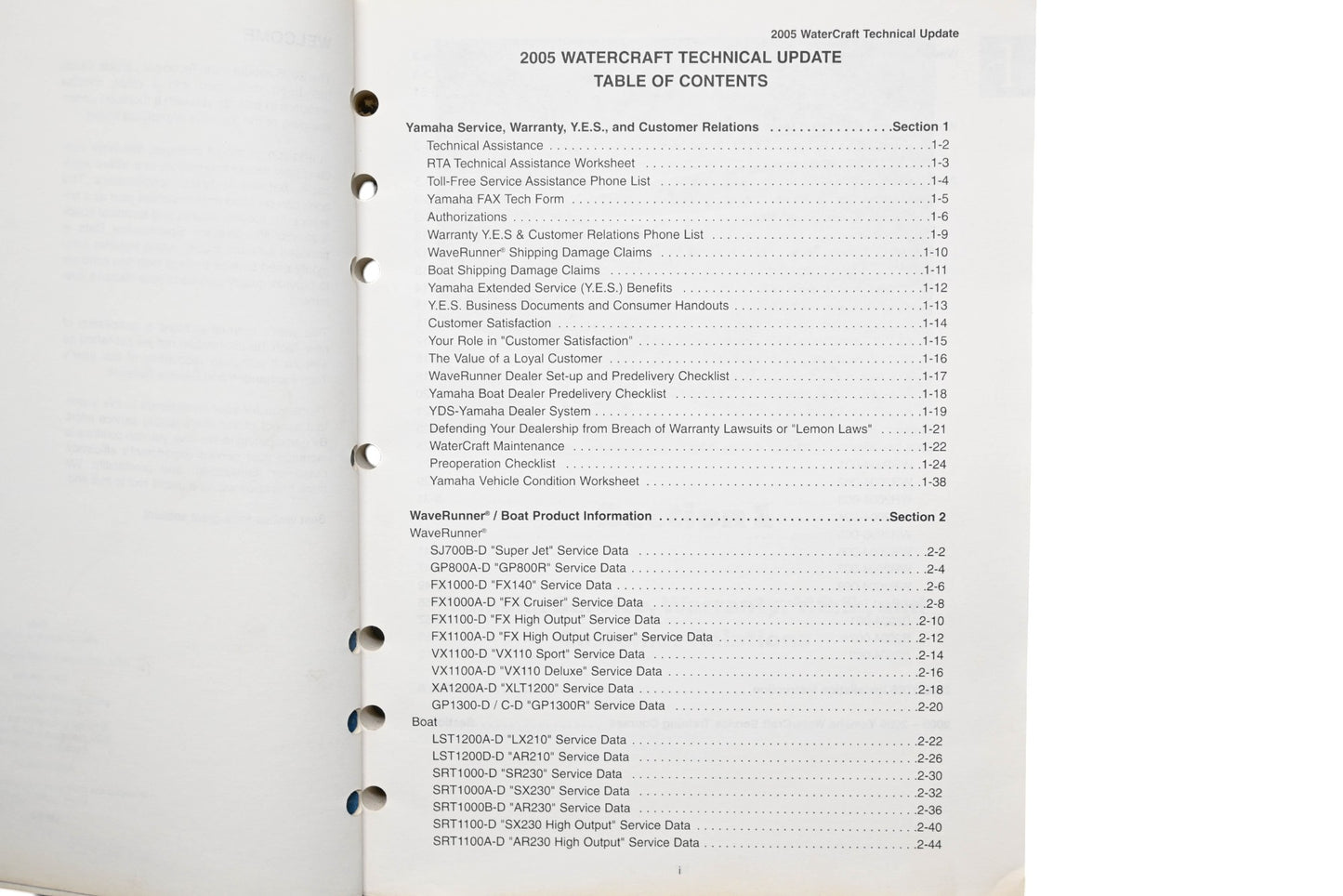 OEM Yamaha LIT-18500-00-05 05 Watercraft Technical Update