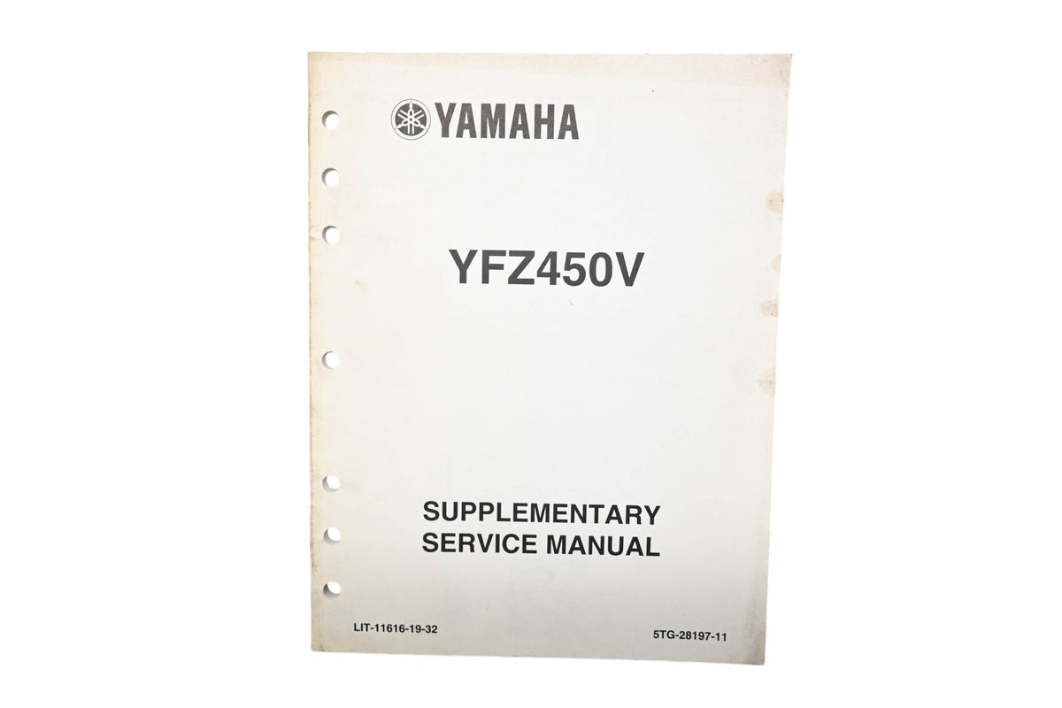 OEM Yamaha LIT-11616-19-32 YFZ450V Supplementary Service Manual