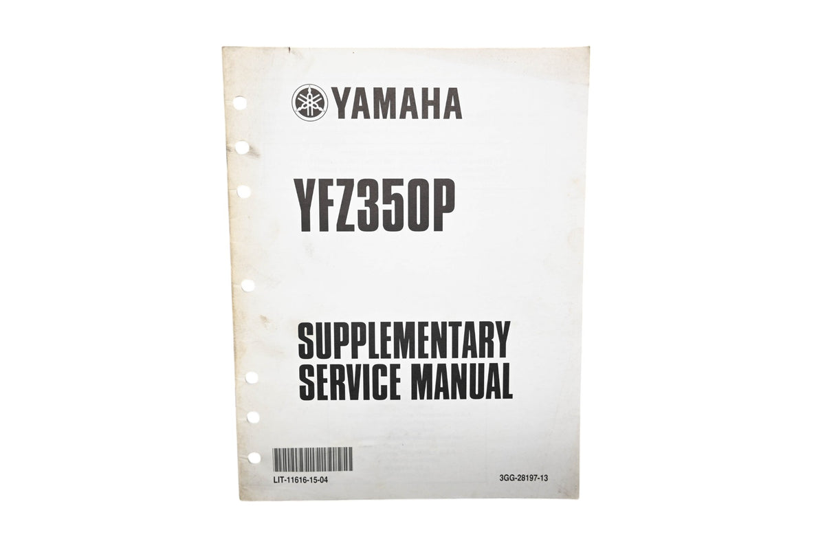 OEM Yamaha LIT-11616-15-04 YFZ350P Supplementary Service Manual