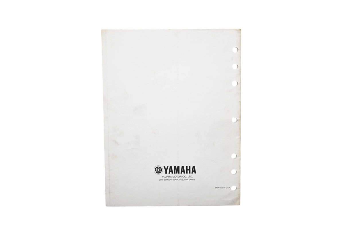 OEM Yamaha LIT-11616-15-04 YFZ350P Supplementary Service Manual