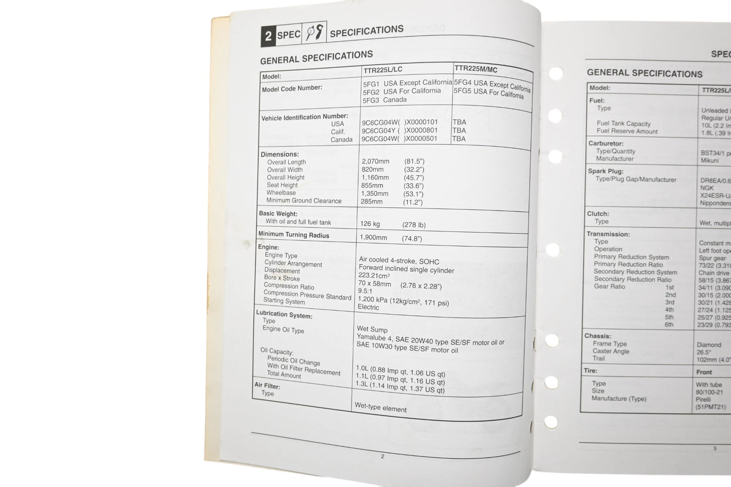 OEM Yamaha LIT-11616-12-27 TTR225L TTR225M Supplementary Service Manual