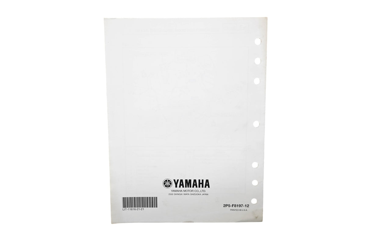 OEM Yamaha LIT-11616-21-21 08 Rhino 450 YXR45FX Supplementary Service Manual