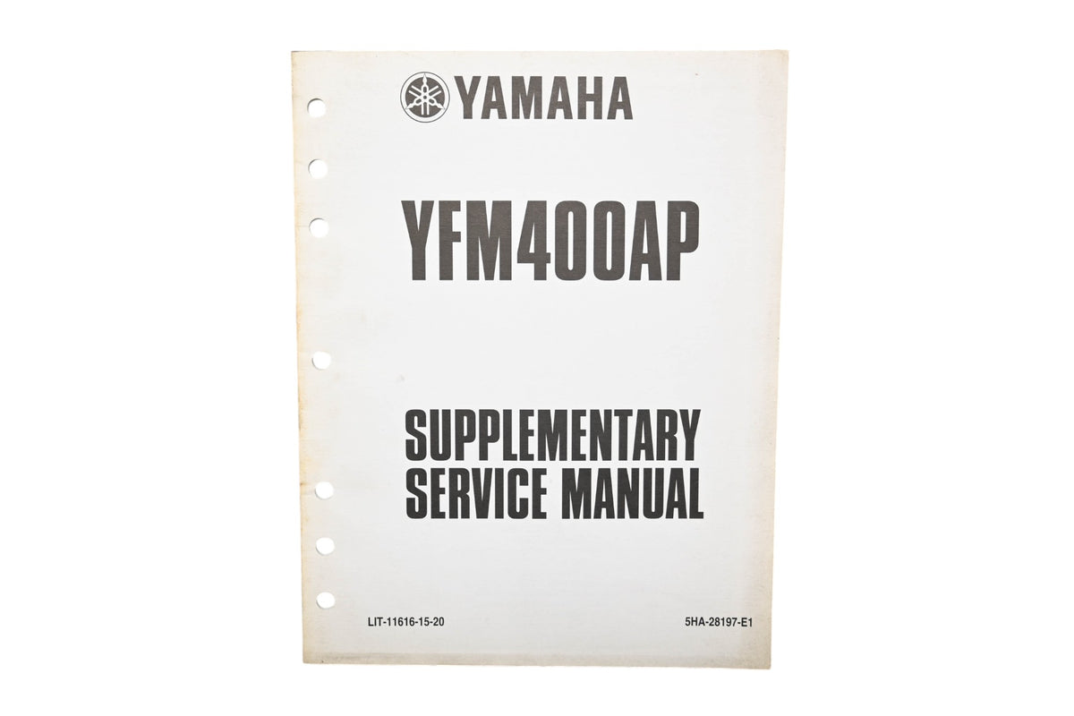 OEM Yamaha LIT-11616-15-20 YFM400AP Supplementary Service Manual