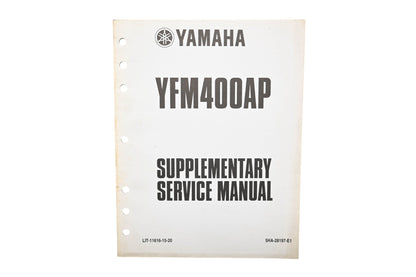 OEM Yamaha LIT-11616-15-20 YFM400AP Supplementary Service Manual
