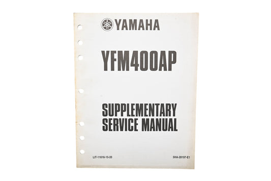 OEM Yamaha LIT-11616-15-20 YFM400AP Supplementary Service Manual