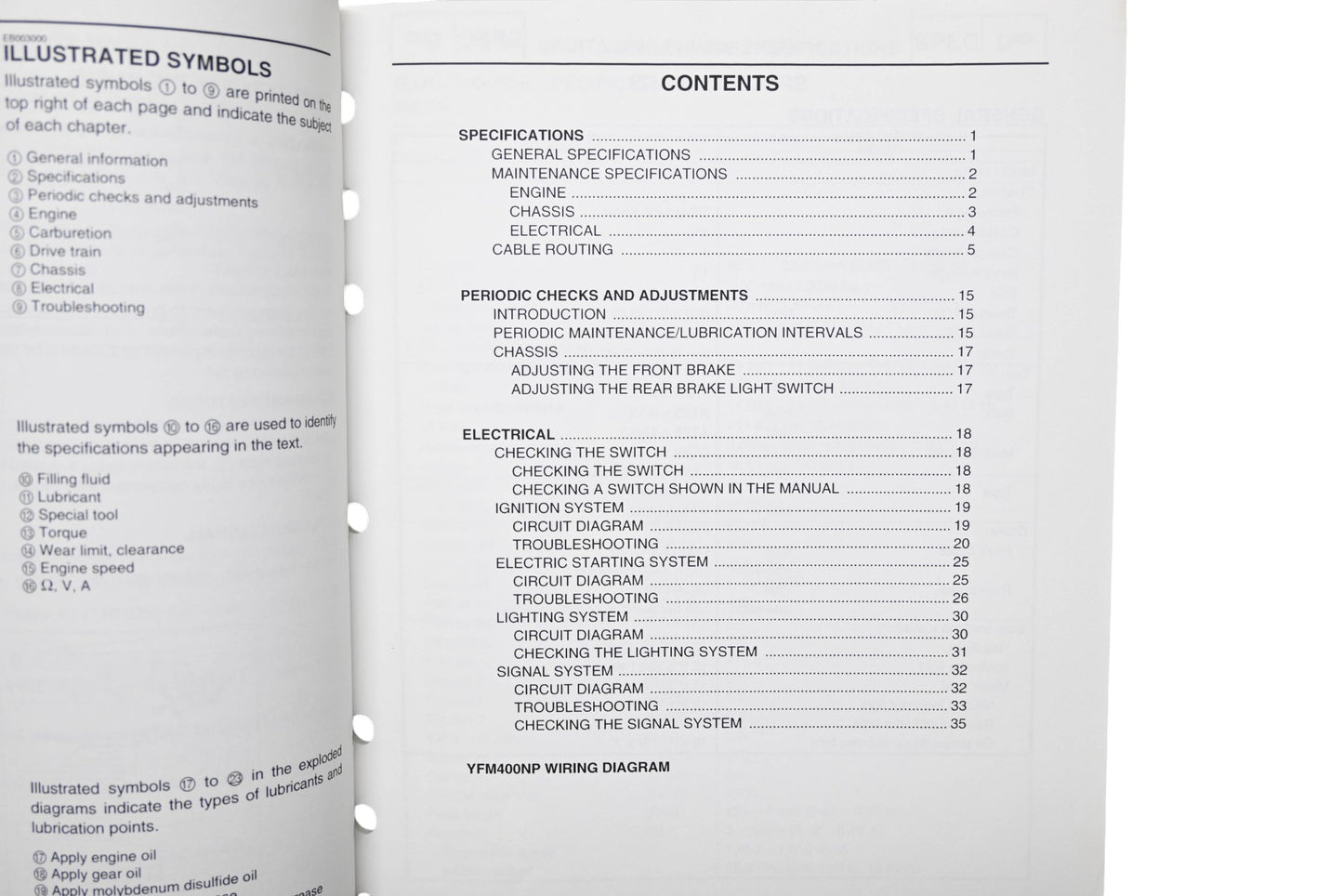OEM Yamaha LIT-11616-15-21 YFM400NP Supplementary Service Manual