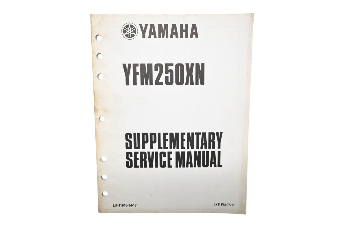 OEM Yamaha LIT-11616-14-17 YFM250XN Supplementary Service Manual