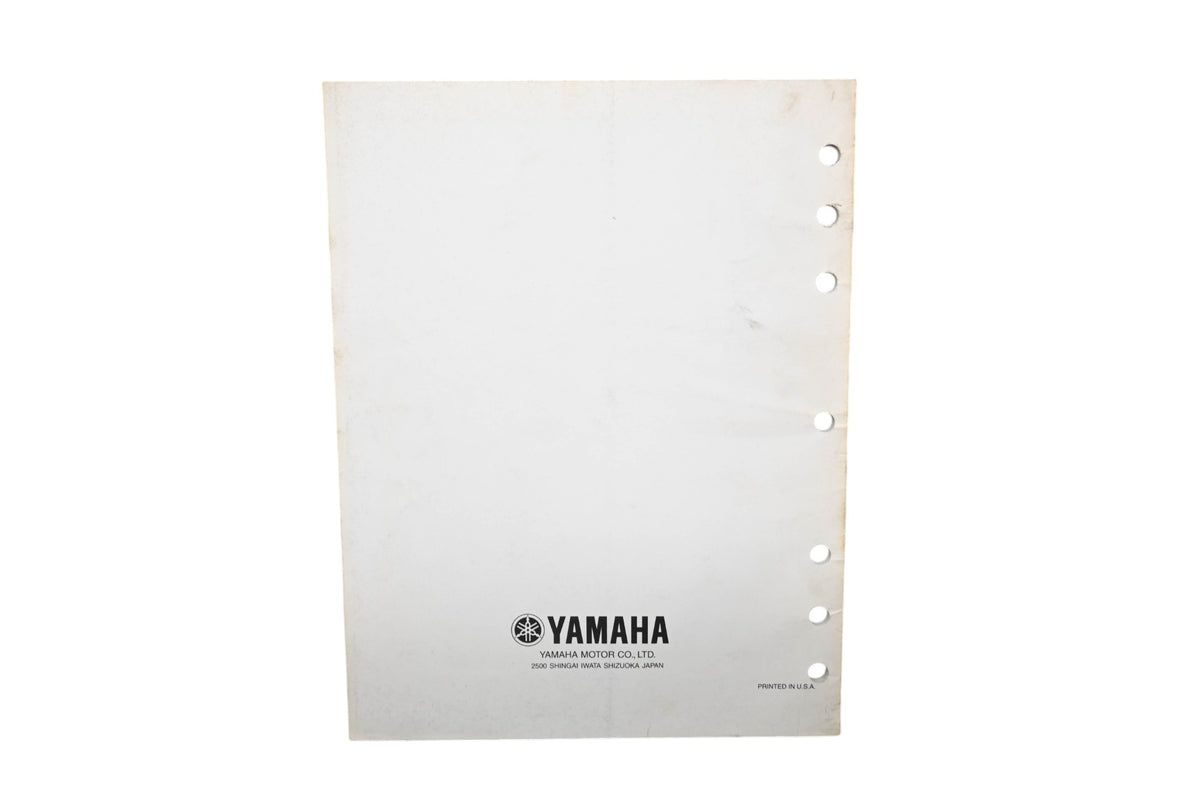 OEM Yamaha LIT-11616-14-17 YFM250XN Supplementary Service Manual