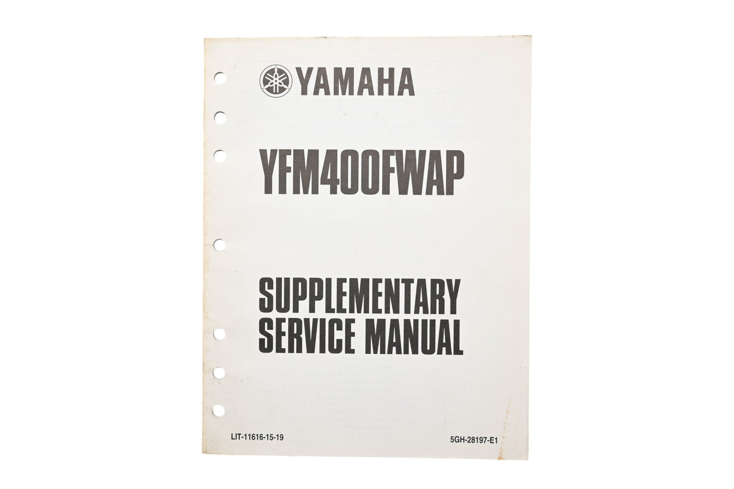 OEM Yamaha LIT-11616-15-19 YFM400FWAP Supplementary Service Manual