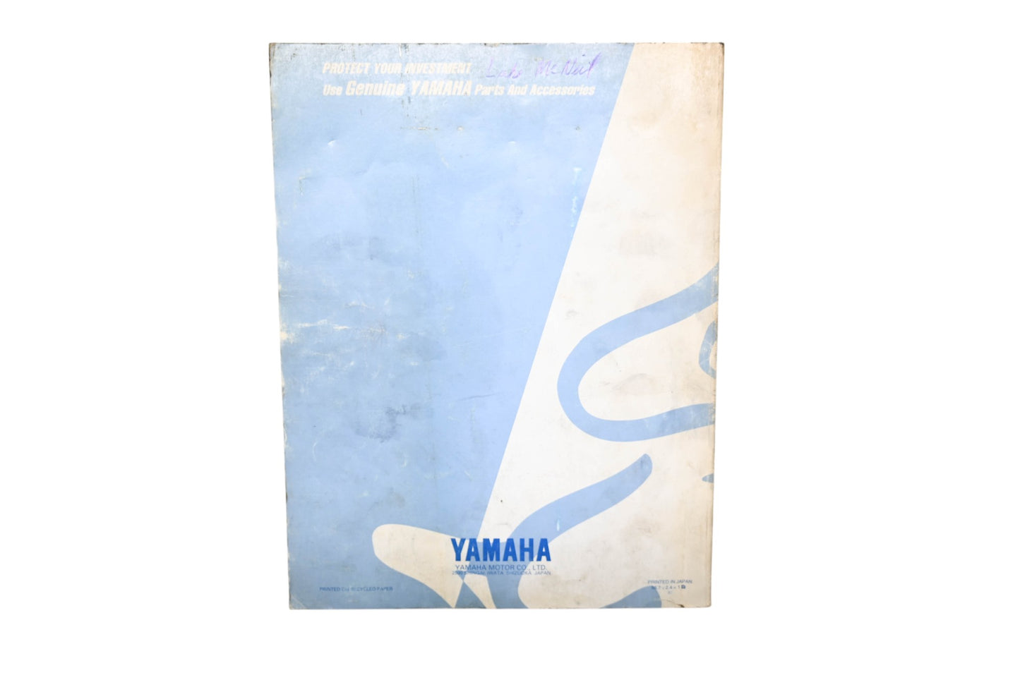 OEM Yamaha LIT-11626-12-34 YZ250L1 Owner's Service Manual