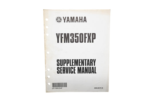 OEM Yamaha LIT-11616-15-07 YFM350FXP Supplementary Service Manual