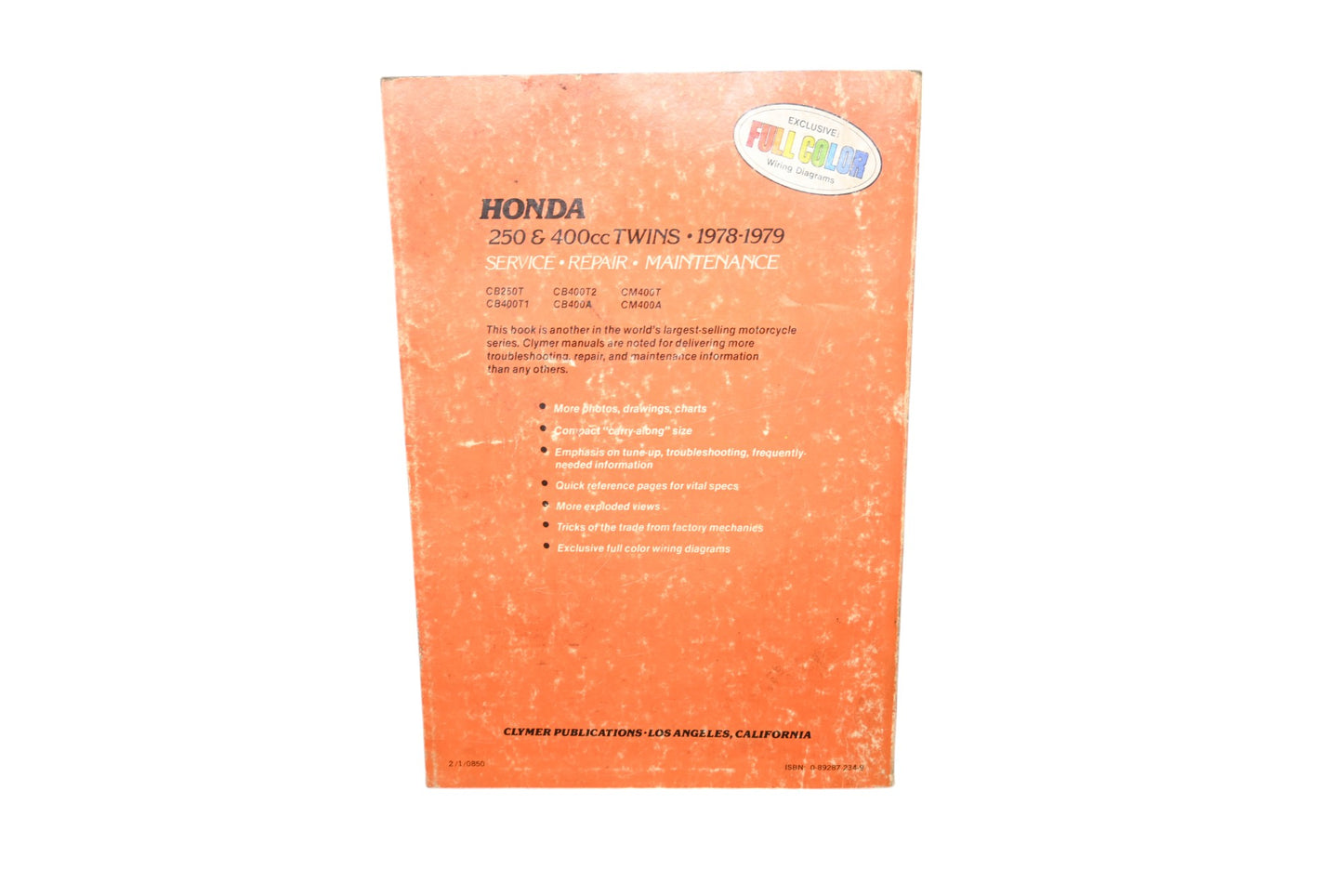 Clymer M334 78-79 Honda 250 & 400 Twins Service & Repair Manual