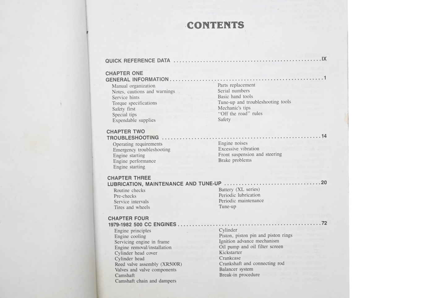 Clymer M339, 24185753803 79-90 XL XR 500 650 Singles Service Repair Manual