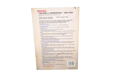 Clymer M349, 24185751946 83-85 Honda 700-1000cc Interceptor Repair Manual