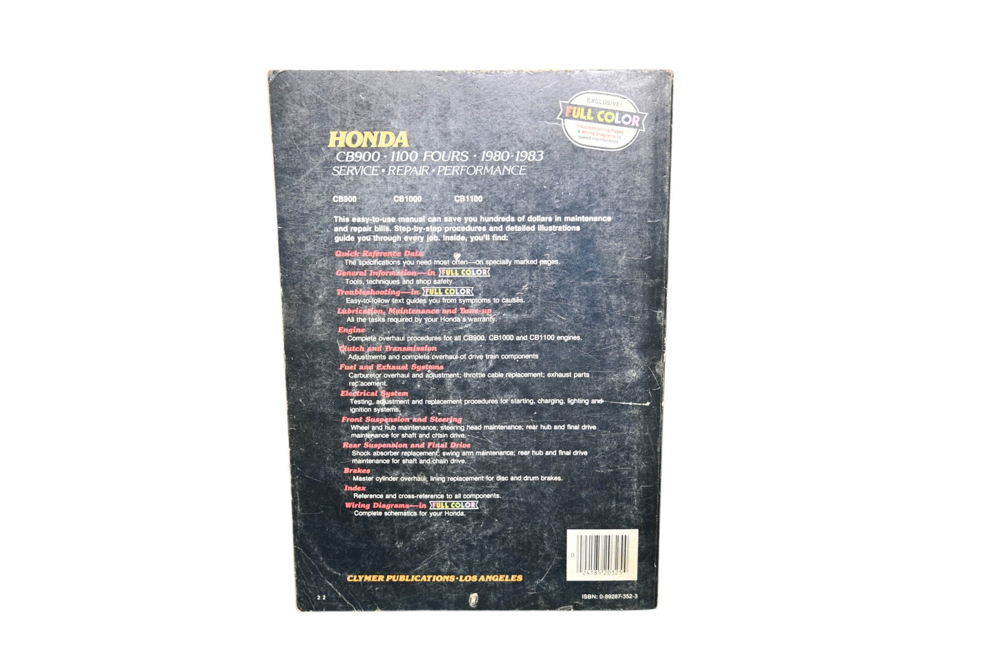 Clymer M325 80-83 Honda CB900 CB1100 Fours Repair Manual
