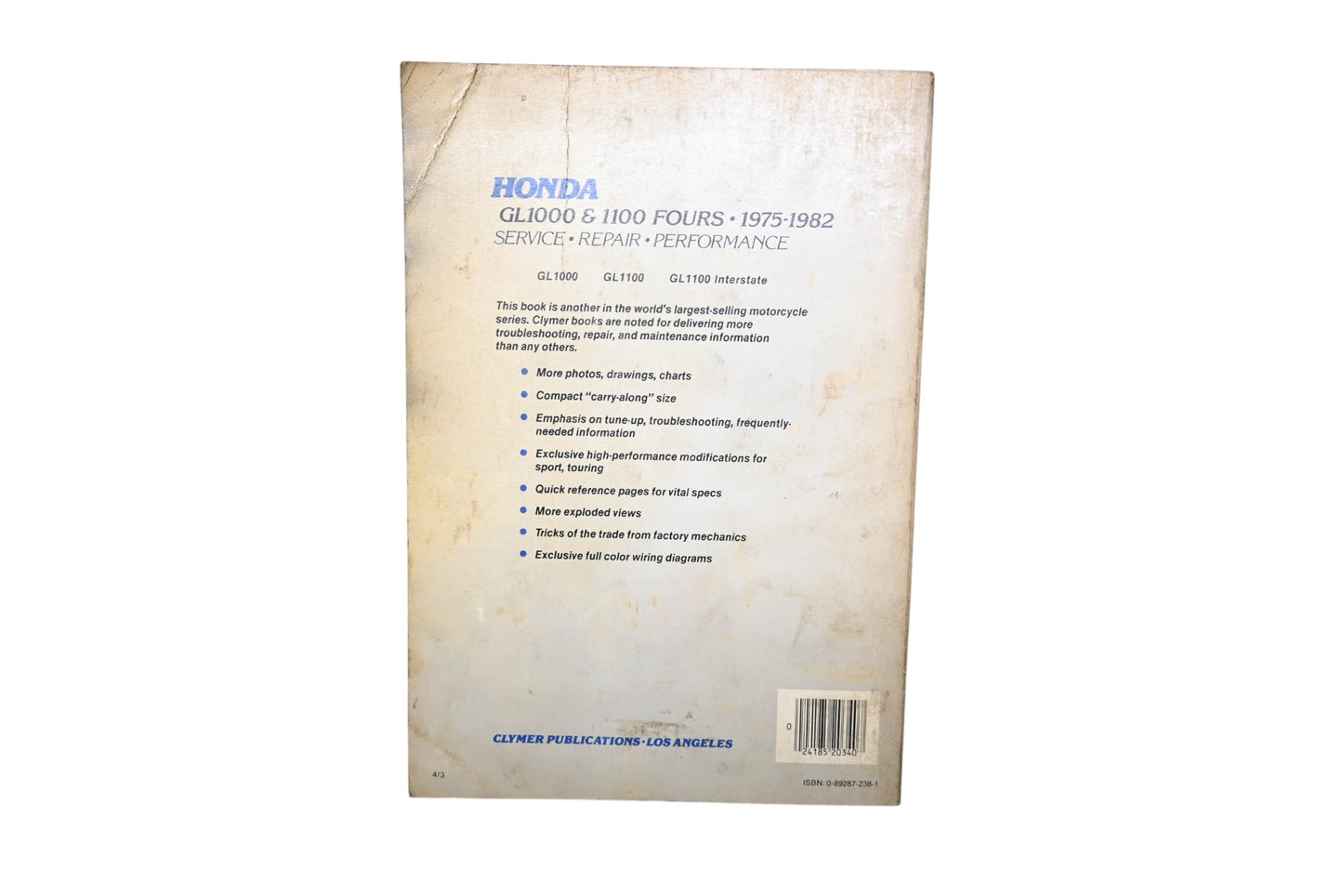 Clymer M340 75-82 Honda GL1000 GL1100 Shop Service Manual