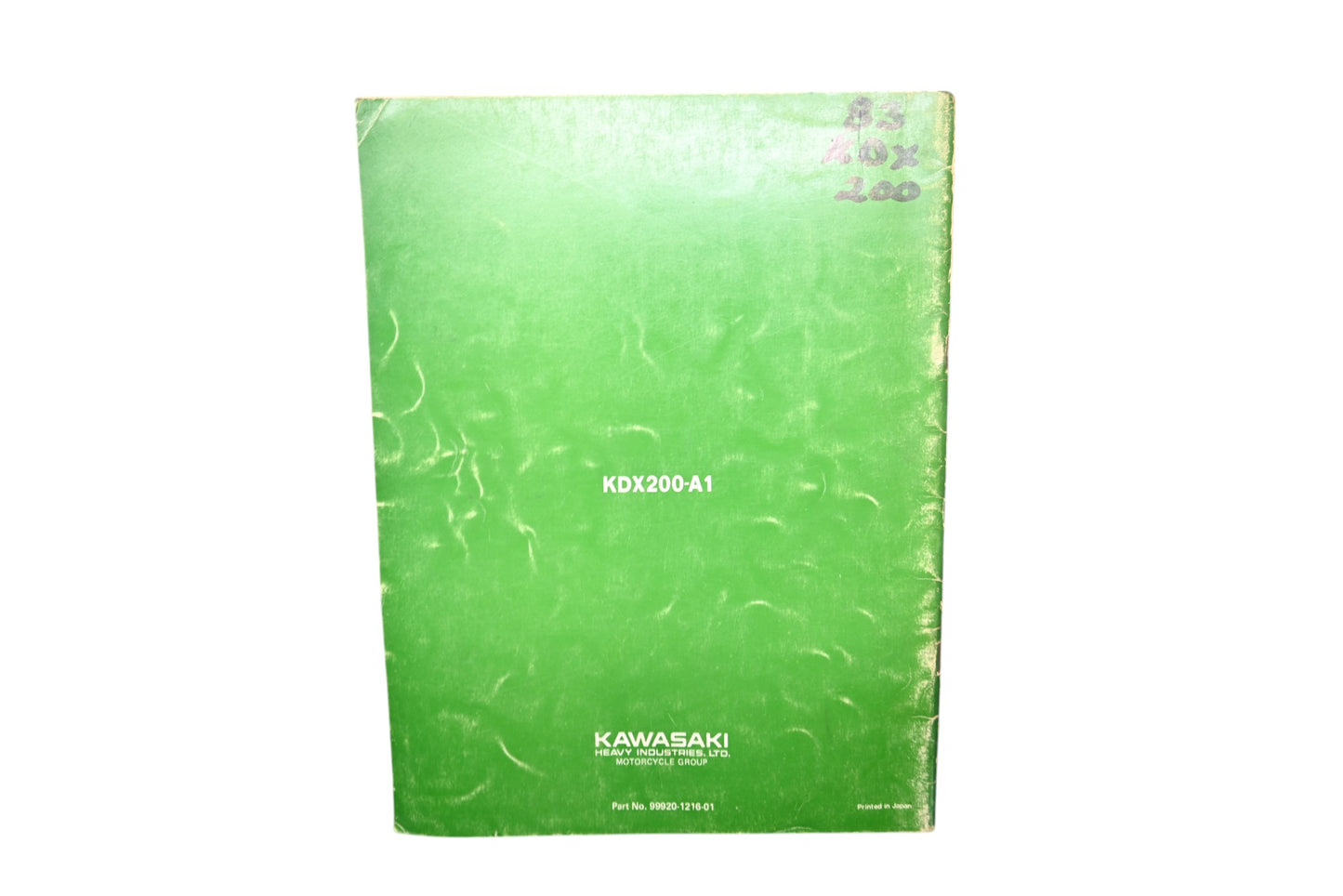 OEM Kawasaki 99920-1216-01 83 KDX200 Owner's & Service Manual